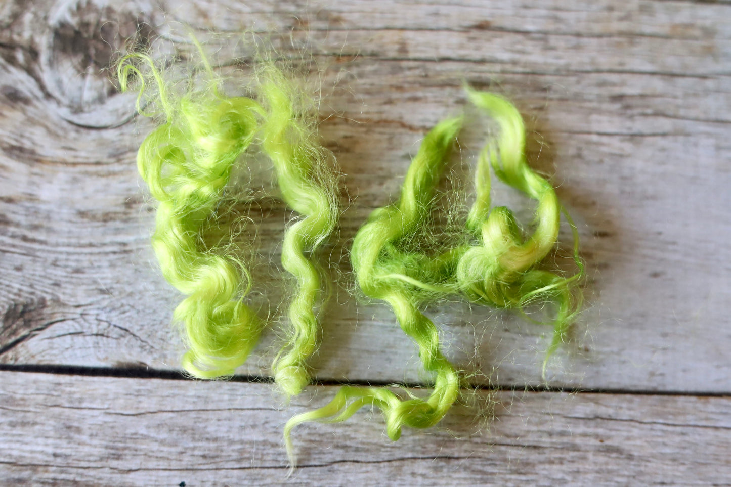 Lime Green Mohair Locks