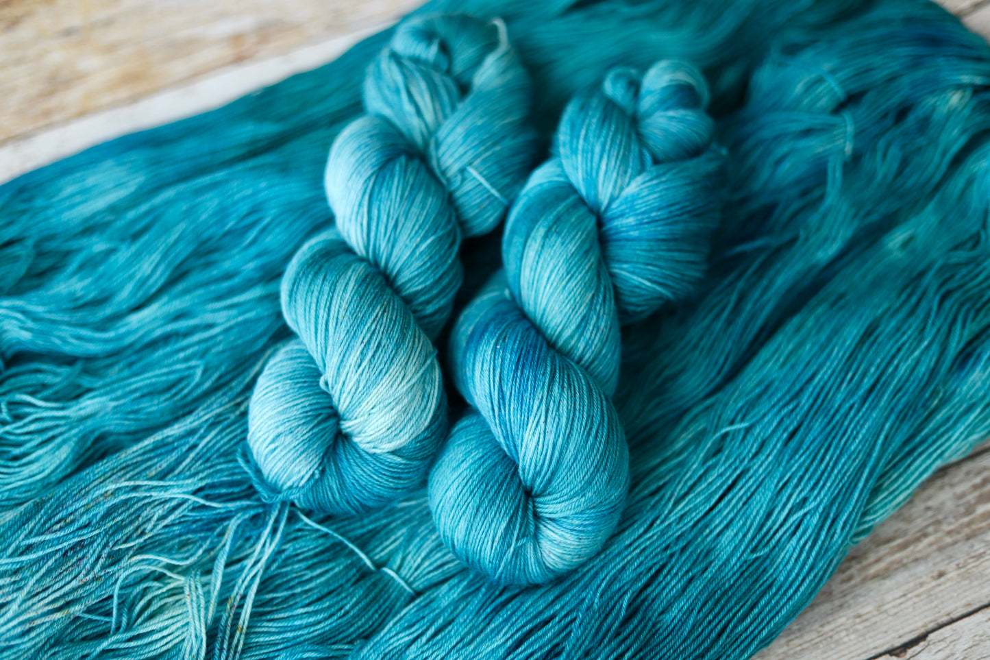 Perfect Teal Hand Dyed Yarn
