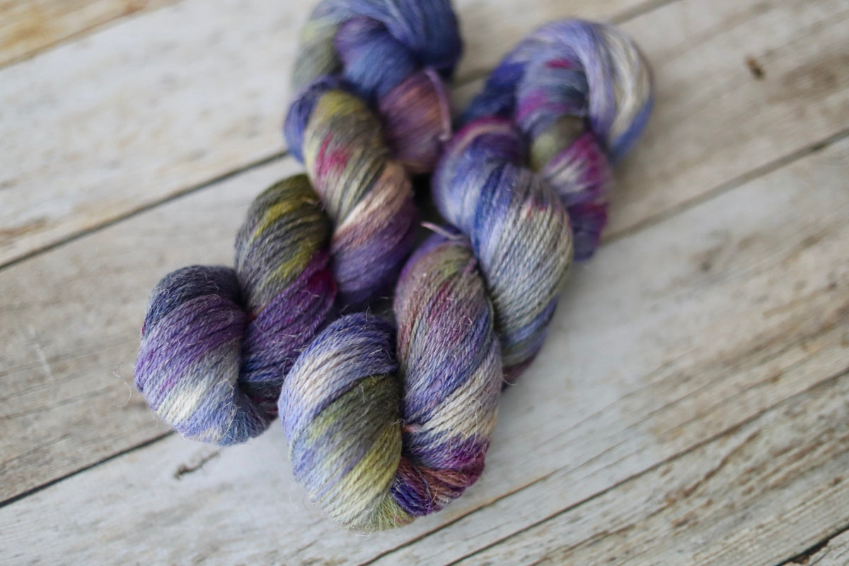 Ice Dyed OOAK #1 Hand Dyed Yarn