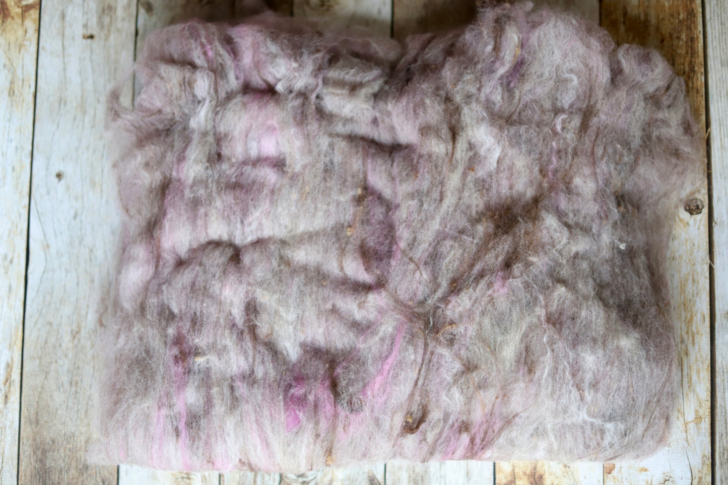 Purple Romeldale CVM Wool Batt