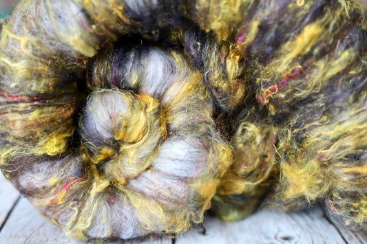 CVM, Merino, and Sari Silk Batt